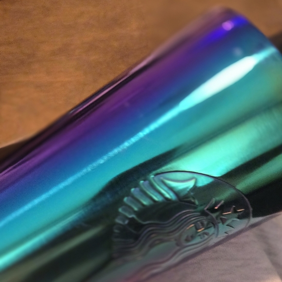Starbucks Stainless Steel Rainbow Oil Slick, 16 oz Tumbler Limited edition 2016 - Picture 12 of 12